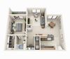 The Longford Floor Plan | 1 Bed 1 Bath | 814 sq.ft. The Longford Floor Plan | 1 Bed 1 Bath | 814 sq.ft.